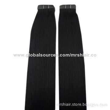 1B# natural black tape hair extensions remy brazilian beauty women human straight hair